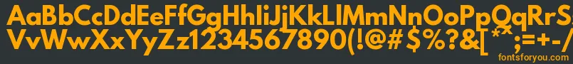 Шрифт LeaguespartanBold – оранжевые шрифты на чёрном фоне