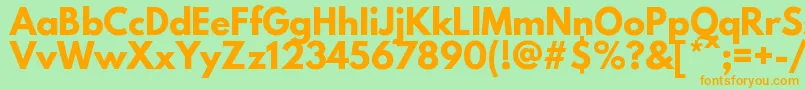 LeaguespartanBold Font – Orange Fonts on Green Background
