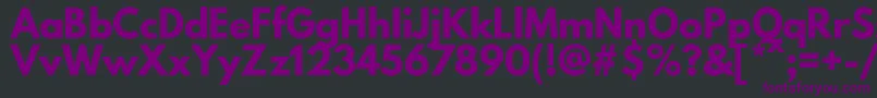 LeaguespartanBold Font – Purple Fonts on Black Background