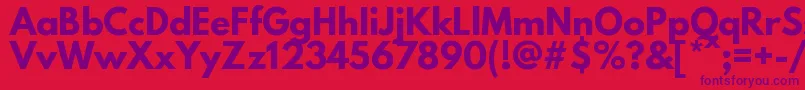 LeaguespartanBold-fontti – violetit fontit punaisella taustalla