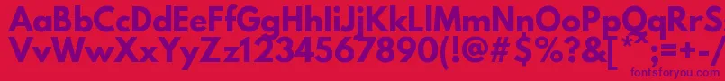 LeaguespartanBold Font – Purple Fonts on Red Background