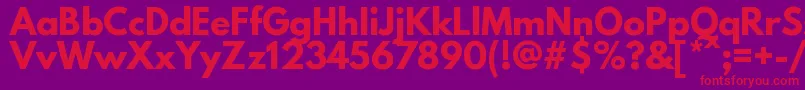 LeaguespartanBold Font – Red Fonts on Purple Background