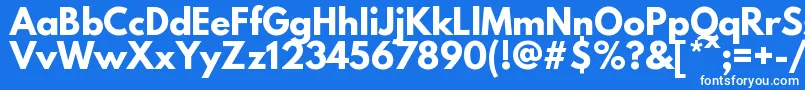 LeaguespartanBold Font – White Fonts on Blue Background