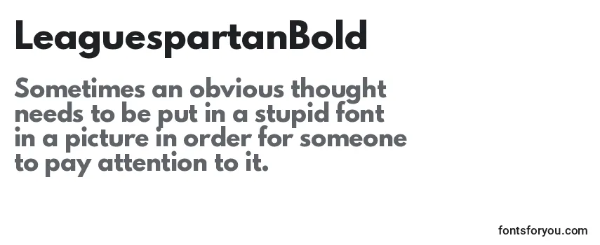 Review of the LeaguespartanBold (113830) Font
