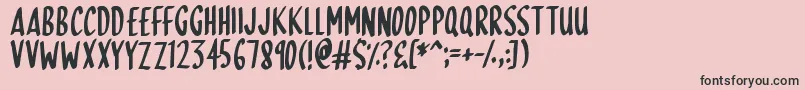 SkinnyDipping Font – Black Fonts on Pink Background