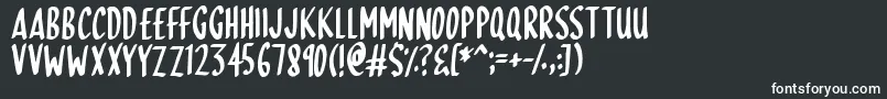 Шрифт SkinnyDipping – белые шрифты