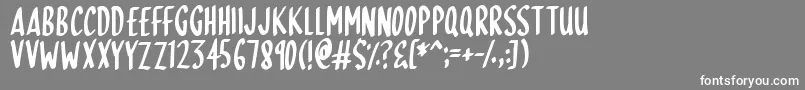 SkinnyDipping Font – White Fonts on Gray Background
