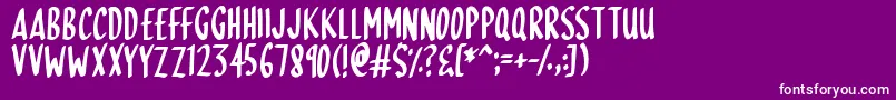 SkinnyDipping Font – White Fonts on Purple Background