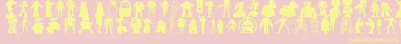 Looksirdroids Font – Yellow Fonts on Pink Background