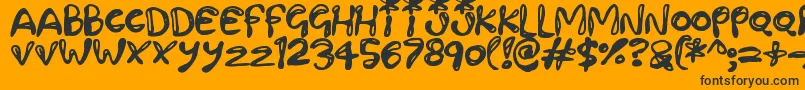 Paintling Font – Black Fonts on Orange Background