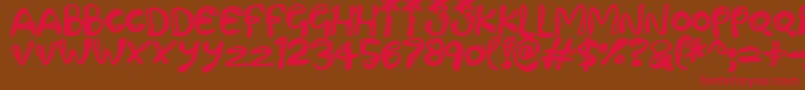 Paintling Font – Red Fonts on Brown Background