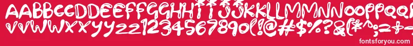 Paintling Font – White Fonts on Red Background