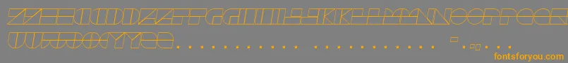 DrebiekExpandedOutlineItalic Font – Orange Fonts on Gray Background
