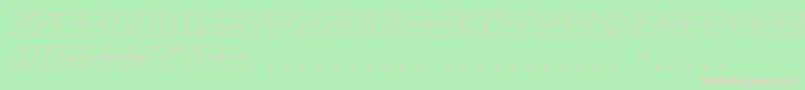 DrebiekExpandedOutlineItalic Font – Pink Fonts on Green Background