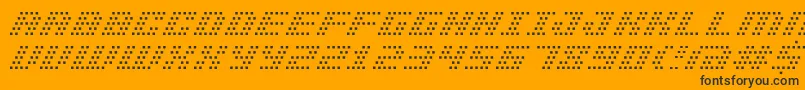 BmPinholeA13 Font – Black Fonts on Orange Background