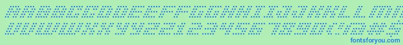 BmPinholeA13 Font – Blue Fonts on Green Background