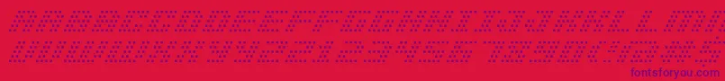 BmPinholeA13 Font – Purple Fonts on Red Background