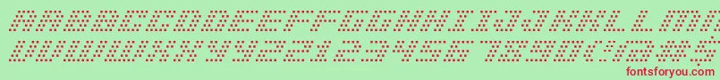 BmPinholeA13 Font – Red Fonts on Green Background