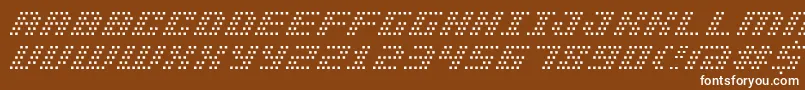 BmPinholeA13 Font – White Fonts on Brown Background