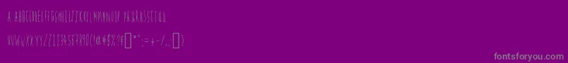 Firefly Font – Gray Fonts on Purple Background
