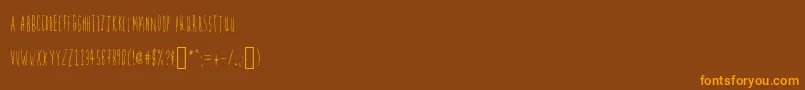 Firefly Font – Orange Fonts on Brown Background