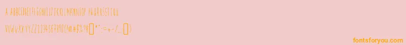Firefly Font – Orange Fonts on Pink Background