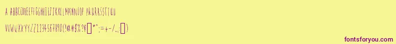 Firefly Font – Purple Fonts on Yellow Background