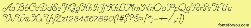 HelveCursive Font – Black Fonts on Yellow Background