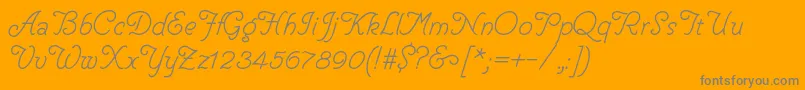 HelveCursive Font – Gray Fonts on Orange Background