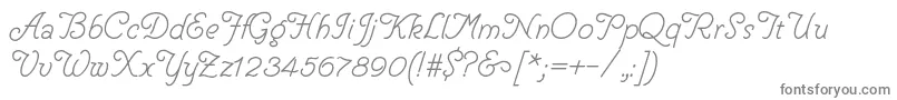 Шрифт HelveCursive – серые шрифты на белом фоне