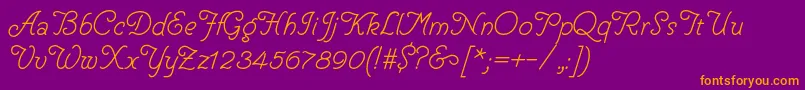 fuente HelveCursive – Fuentes Naranjas Sobre Fondo Morado