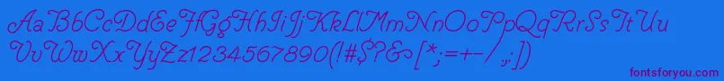 fuente HelveCursive – Fuentes Moradas Sobre Fondo Azul