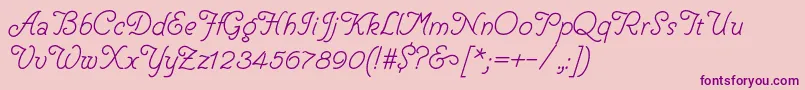 fuente HelveCursive – Fuentes Moradas Sobre Fondo Rosa