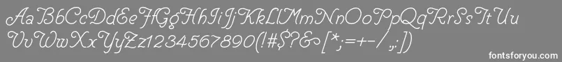 フォントHelveCursive – 灰色の背景に白い文字