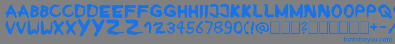 フォントRuban – 灰色の背景に青い文字