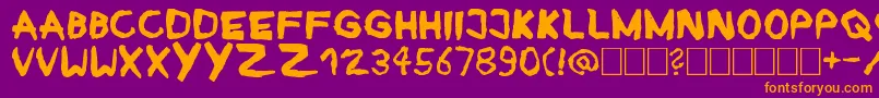 Ruban Font – Orange Fonts on Purple Background