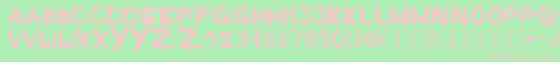 Ruban Font – Pink Fonts on Green Background