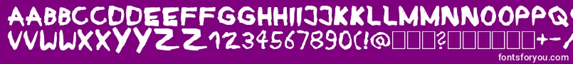 フォントRuban – 紫の背景に白い文字