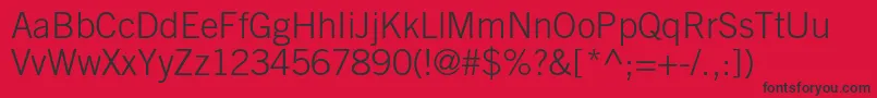 TradegothicltstdLight Font – Black Fonts on Red Background