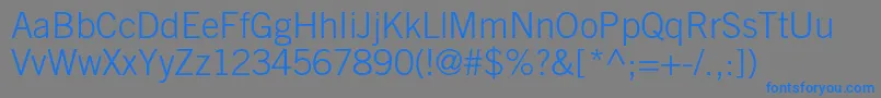 TradegothicltstdLight Font – Blue Fonts on Gray Background