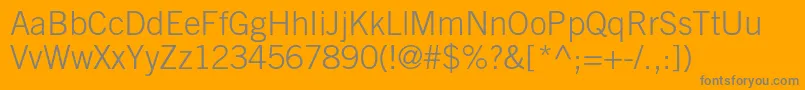 TradegothicltstdLight Font – Gray Fonts on Orange Background