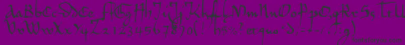 HermandecL Font – Black Fonts on Purple Background