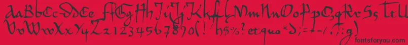 HermandecL Font – Black Fonts on Red Background