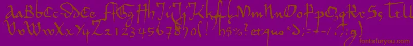 HermandecL Font – Brown Fonts on Purple Background
