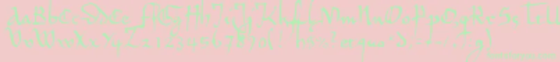 HermandecL Font – Green Fonts on Pink Background
