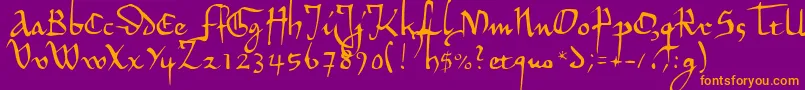 HermandecL Font – Orange Fonts on Purple Background