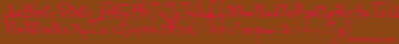 HermandecL Font – Red Fonts on Brown Background