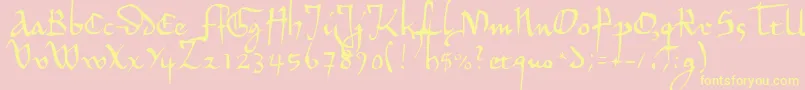 HermandecL Font – Yellow Fonts on Pink Background