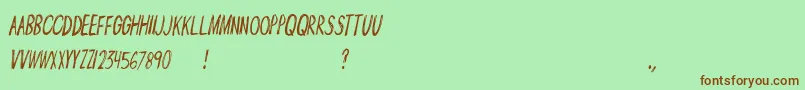 AngryMob Font – Brown Fonts on Green Background