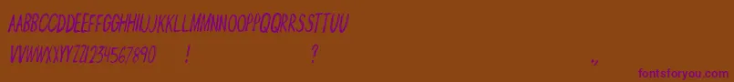 AngryMob Font – Purple Fonts on Brown Background